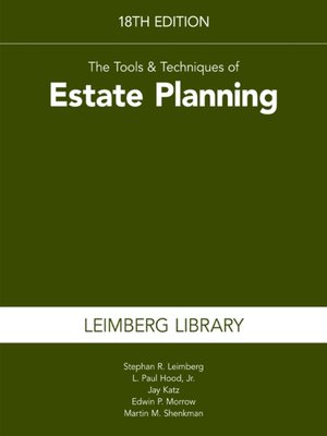 cover image of The Tools & Techniques of Estate Planning